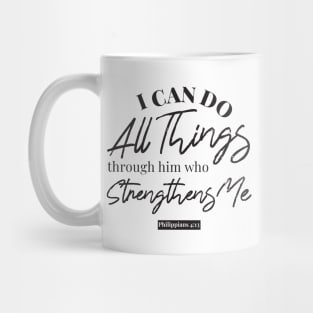 Philippians 4:13 White Ver II Mug